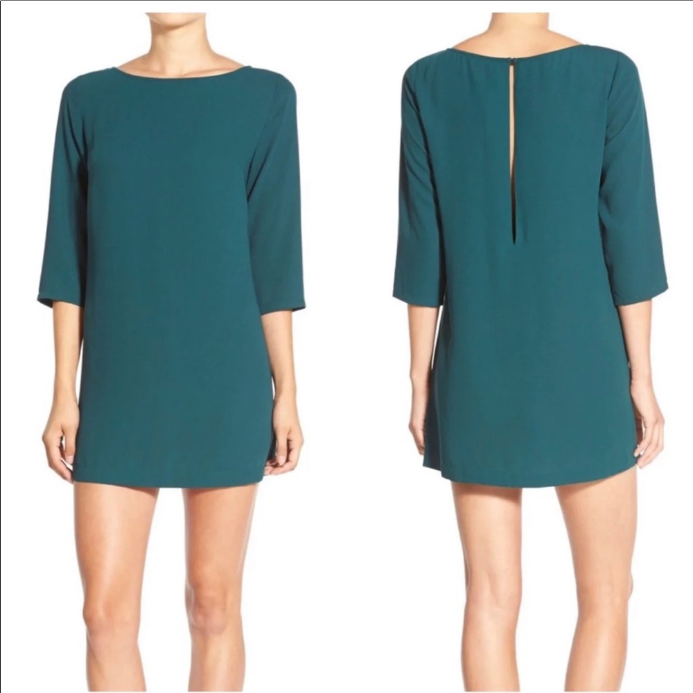 Leith green shift dress
